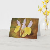 Niederländisch Iris Blume Art Note Card Karte (Gelbe Blume)