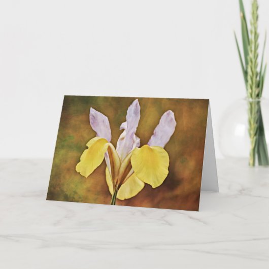 Niederländisch Iris Blume Art Note Card Karte (Vorderseite)