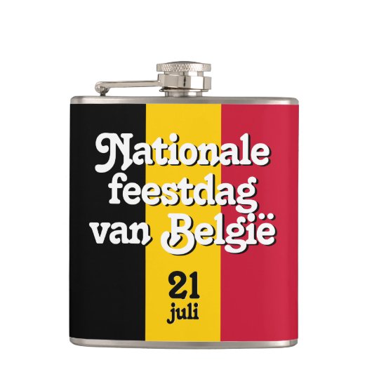 Niederländisch Nationale feestdag van België belgi Flachmann (Vorderseite)