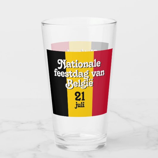 Niederländisch Nationale feestdag van België belgi Glas (Rückseite)