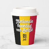 Niederländisch Nationale feestdag van België belgi Pappbecher (Rückseite)