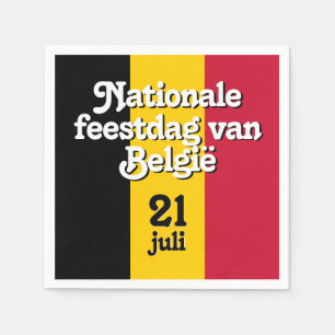 Niederländisch Nationale feestdag van België belgi Serviette