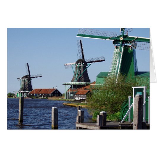 Niederländisch Red Green Zaanse Schans Dutch Windm (Vorderseite (Horizontal))