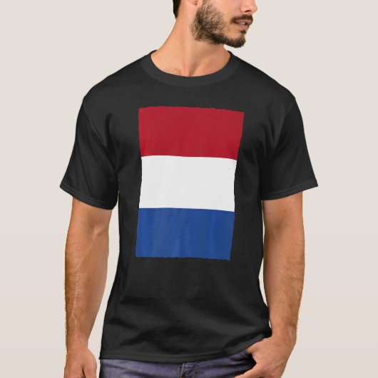 Niederländisch Retro Vintage Nationalflagge Nieder T-Shirt (Vorderseite)