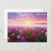 Niederländisch Tulips Travel Foto Postkarte (Vorne/Hinten)
