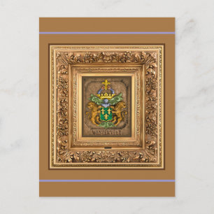 Niederländisch Van Westervelt Familienwappen Feiertagspostkarte