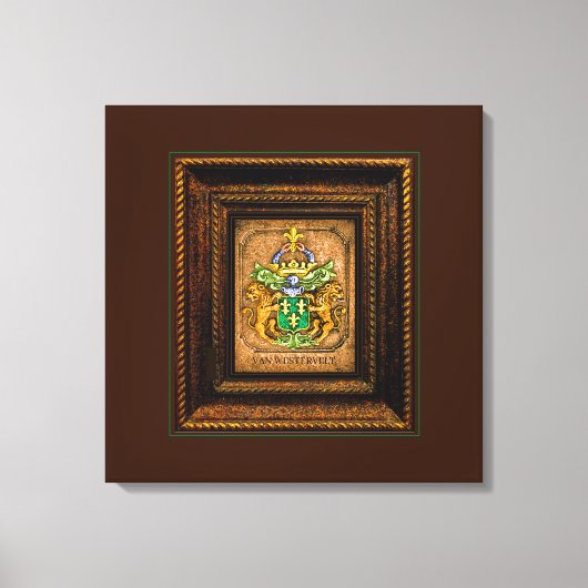 Niederländisch van Westervelt Familienwappen gerah Leinwanddruck (Vorderseite)
