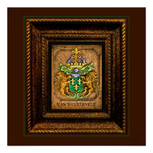 Niederländisch van Westervelt Familienwappen gerah Poster