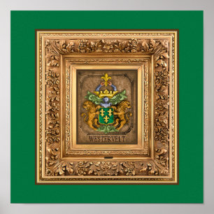 Niederländisch Van Westervelt Familienwappen Poster