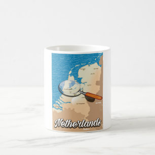 Niederländisch Vintage Karte Ferienplakat Kaffeetasse