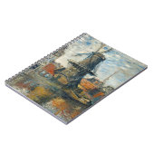 Niederländisch Windmill Harbour Impressionist Note Notizblock (Linke Seite)