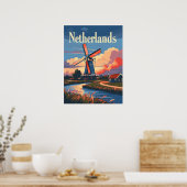 Niederländisch Windmill Niederlande Poster (Küche)