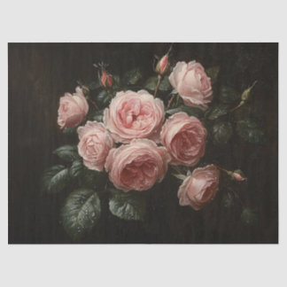 Niederländische Altmeister-Rosa-Rosen Seidenpapier
