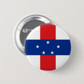 Niederländische Antillen-Flagge Button (Vorne & Hinten)