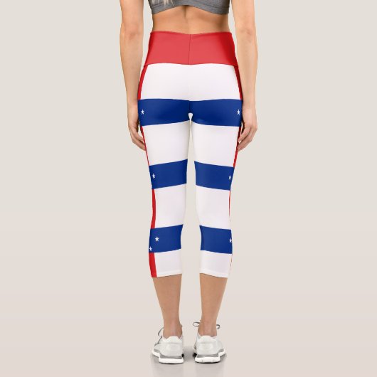 Niederländische Antillen-Flagge Capri Leggings (Rückseite)
