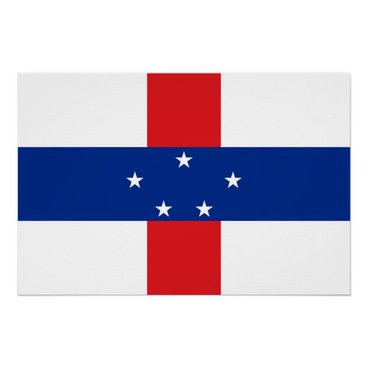 Niederländische Antillen-Flagge Poster (Vorderseite)