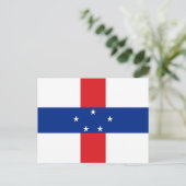 Niederländische Antillen-Flagge Postkarte (Stehend Vorderseite)