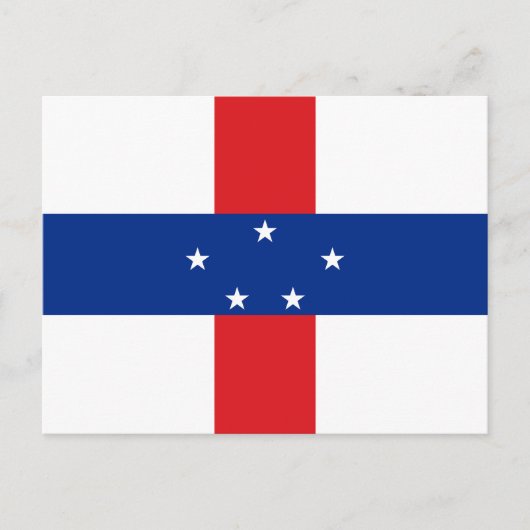 Niederländische Antillen-Flagge Postkarte (Vorderseite)