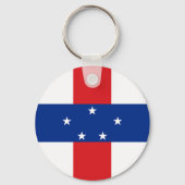 Niederländische Antillen-Flagge Schlüsselanhänger (Rückseite)