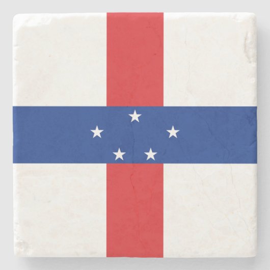 Niederländische Antillen-Flagge Steinuntersetzer (Vorderseite)