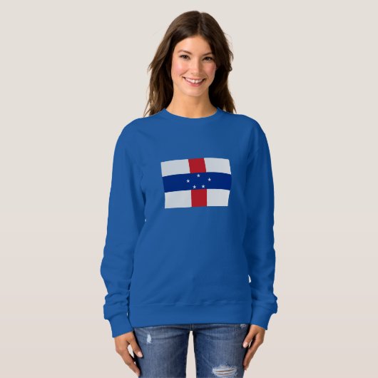 Niederländische Antillen-Flagge Sweatshirt (Vorne ganz)