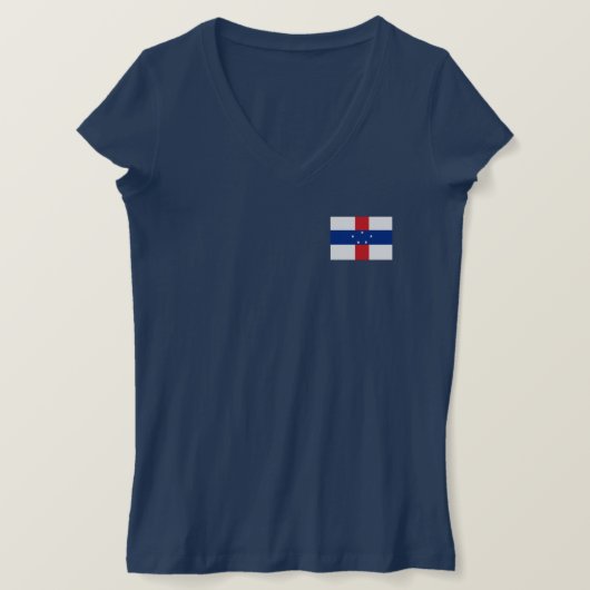 Niederländische Antillen-Flagge T-Shirt (Design vorne)