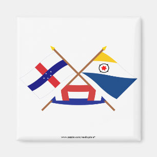 Niederländische Antillen und Bonaire gekreuzte Magnet