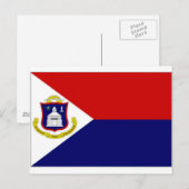 Niederländische Antilles-St-Maarten-Flagge Postkarte (Vorne/Hinten)