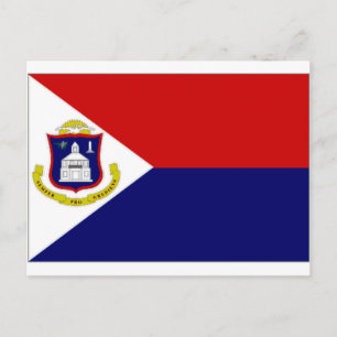 Niederländische Antilles-St-Maarten-Flagge Postkarte