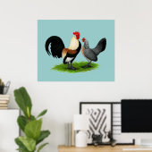 Niederländische Bantams: Cream Light Brown Poster (Heimbüro)
