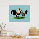 Niederländische Bantams: Cream Light Brown Poster (Küche)