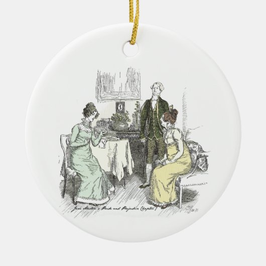 Niederländische Bemerkungen Jane Austen Pride und Keramik Ornament (Vorne)