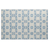 Niederländische blaue Blumen-Fliese Stoff (Fat Quarter (45,7 x 55,9 cm))