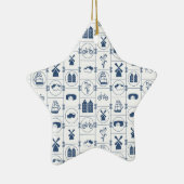 Niederländische blaue Fliesen Keramikornament (Rechts)