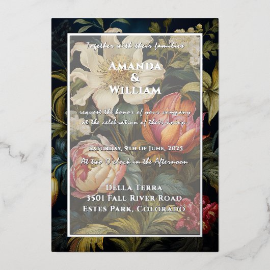 Niederländische Blütenmalerei des 17. 18. Jahrhund Folieneinladung (Vorderseite)