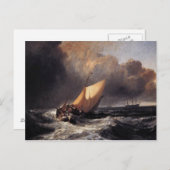 Niederländische Boote in einem Gale Postkarte (Vorne/Hinten)