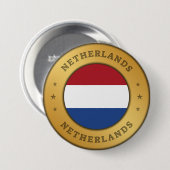 Niederländische Flagge Button (Vorne & Hinten)