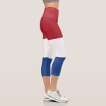Niederländische Flagge Capri Leggings<br><div class="desc">Patriotische Flagge der Niederlande.</div>