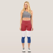 Niederländische Flagge Capri Leggings (Vorderseite)