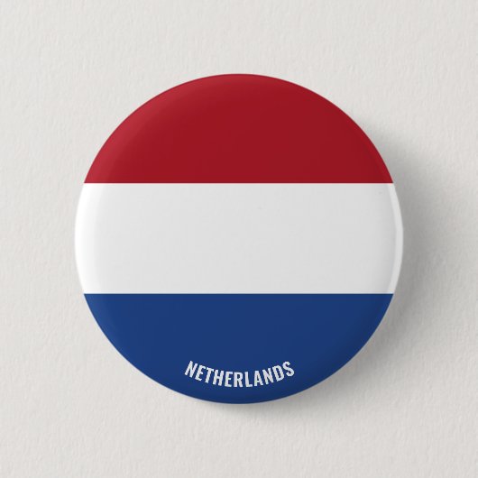 Niederländische Flagge Charming Patriotic Button (Vorderseite)