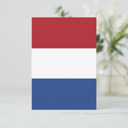 niederländische Flagge Dankeskarte (Stehend Vorderseite)