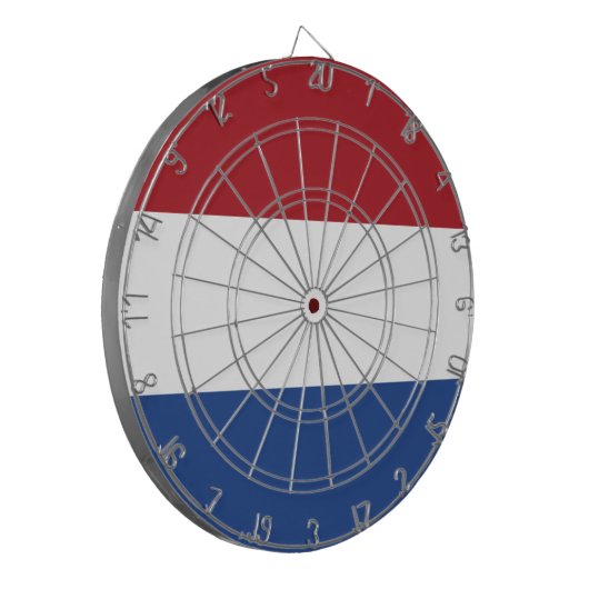 Niederländische Flagge Dartscheibe (Vorderseite Links)