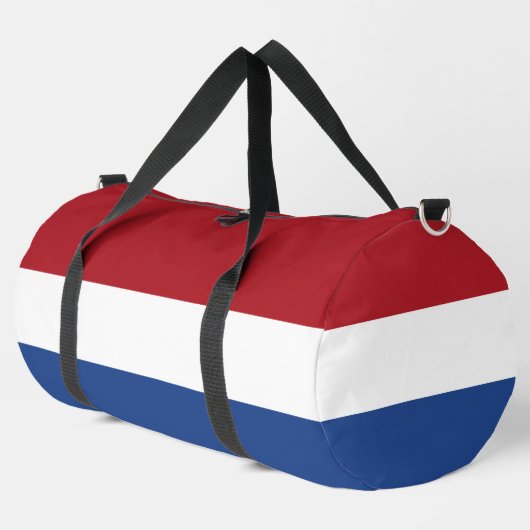 niederländische Flagge Duffle Bag (Linke Ecke)
