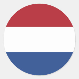 Niederländische Flagge, Flagge der Niederlande Runder Aufkleber
