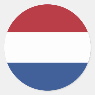 Niederländische Flagge, Flagge der Niederlande Runder Aufkleber