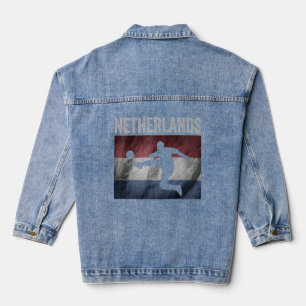 Niederländische Flagge Fußball Holland Fußball Vin Jeansjacke