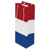 niederländische Flagge Geschenktüte Für Weinflaschen (Vorderseite Schrägansicht)