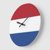 Niederländische Flagge Große Wanduhr (Winkel)
