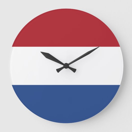 Niederländische Flagge Große Wanduhr (Vorderseite)