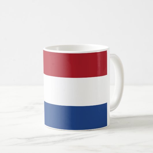Niederländische Flagge Kaffeetasse (VorderseiteRechts)
